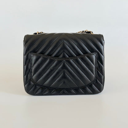 Chanel Mini Chevron Classic Caviar Flap Bag