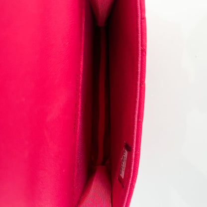 Chanel pink quilted lambskin top handle micro top handle flap bag