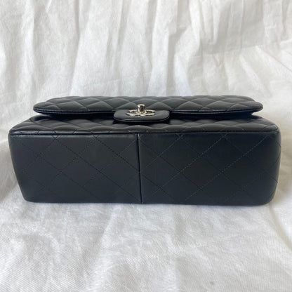 Chanel Classic Quilted  Black Jumbo Flap Bag