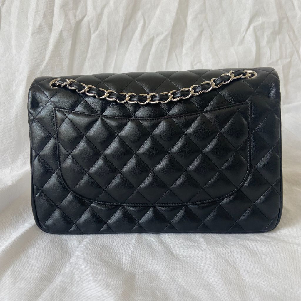 Chanel Classic Quilted  Black Jumbo Flap Bag
