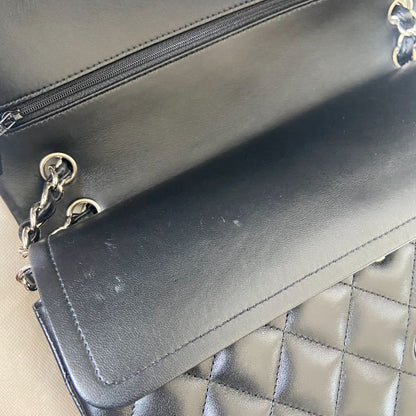 Chanel Classic Quilted  Black Jumbo Flap Bag