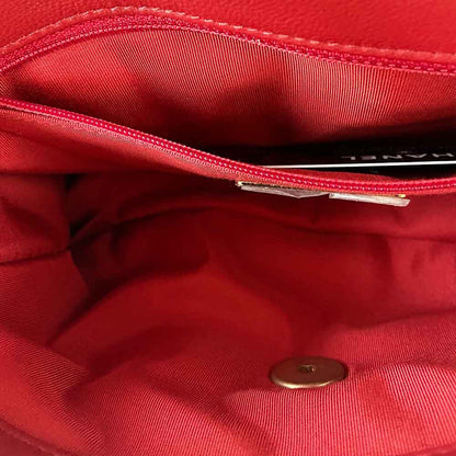 Chanel Red Quilted Leather 19 Flap Bag