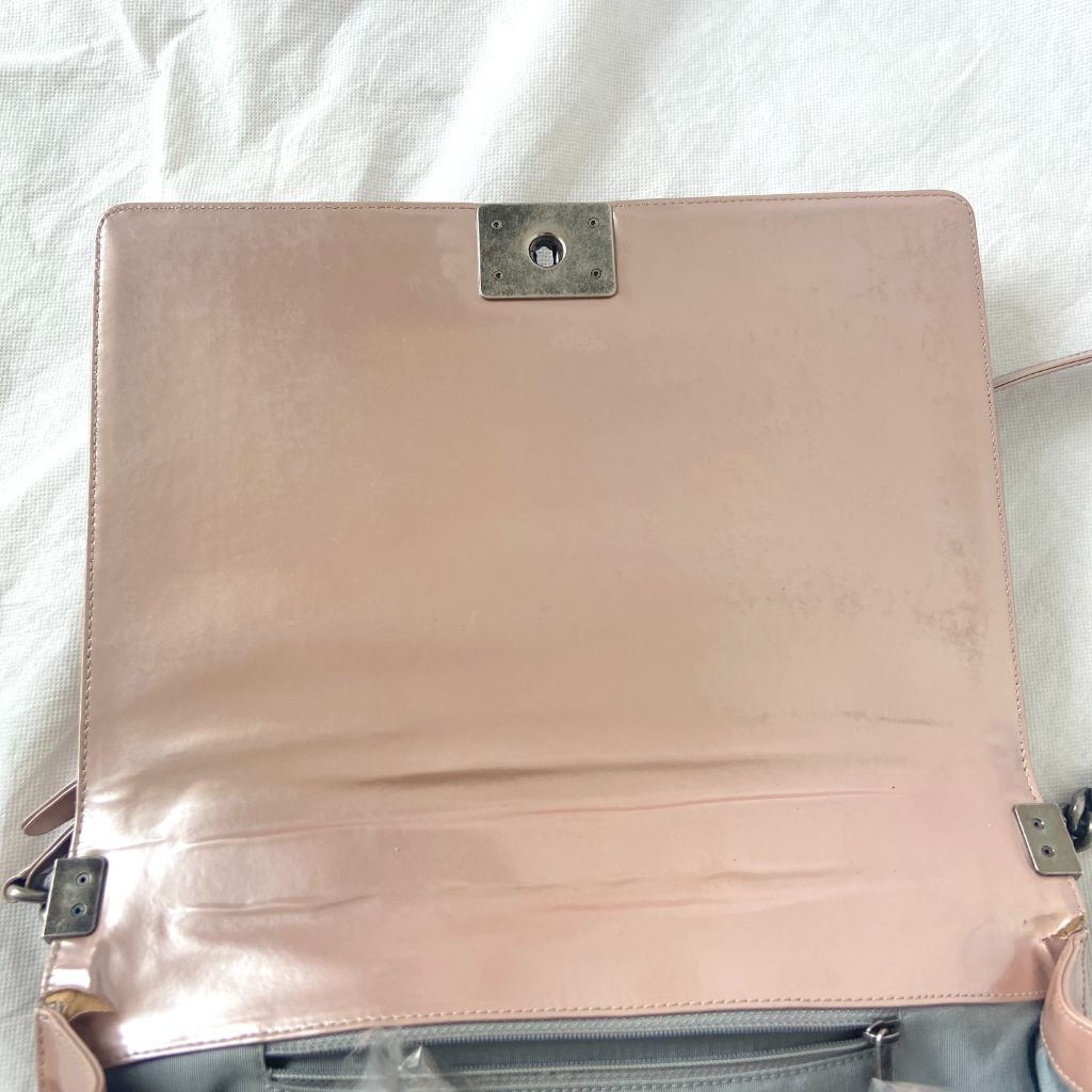 Chanel reverso boy flap bag glazed iridescent calfskin