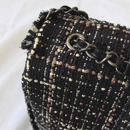 Chanel Tweed Jacket Large Flap Travel Bag