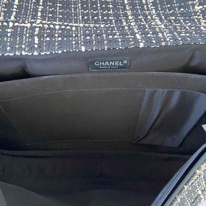 Chanel Tweed Jacket Large Flap Travel Bag