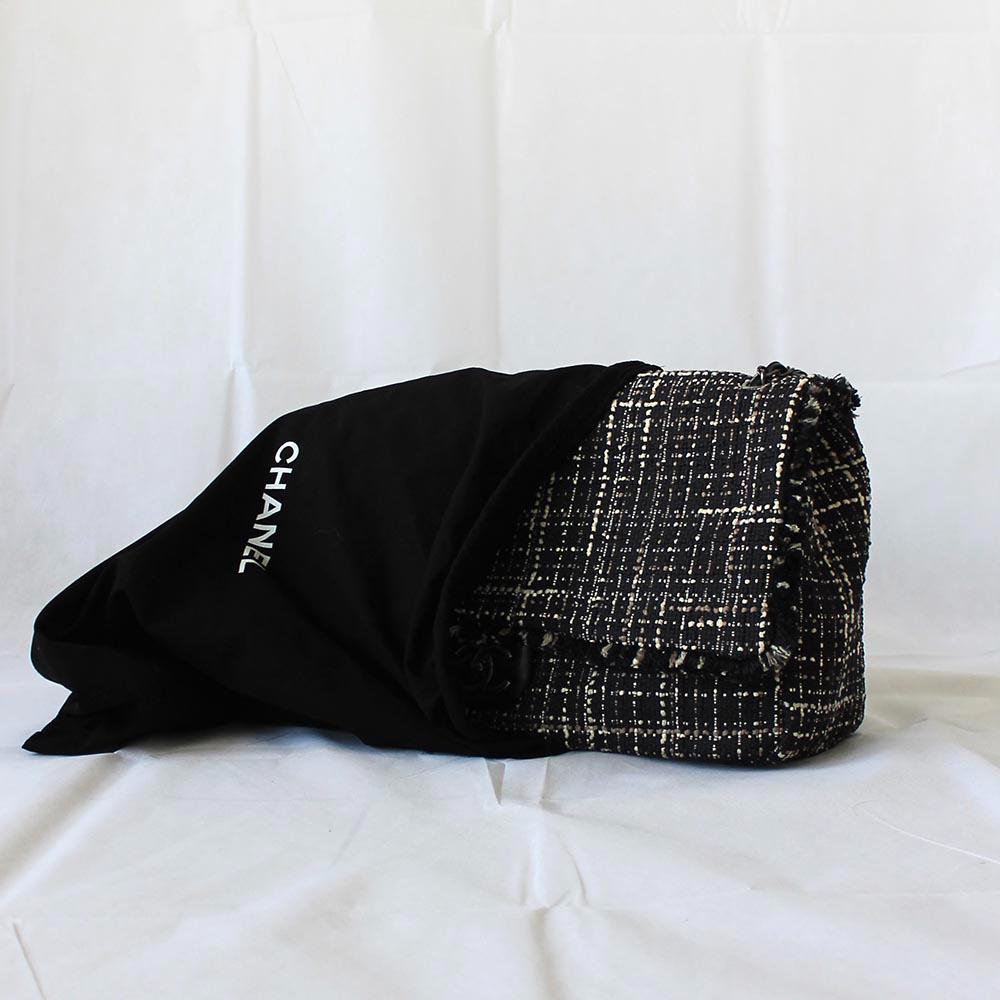 Chanel Tweed Jacket Large Flap Travel Bag