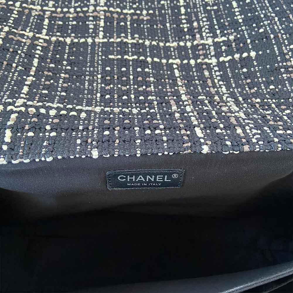 Chanel Tweed Jacket Large Flap Travel Bag