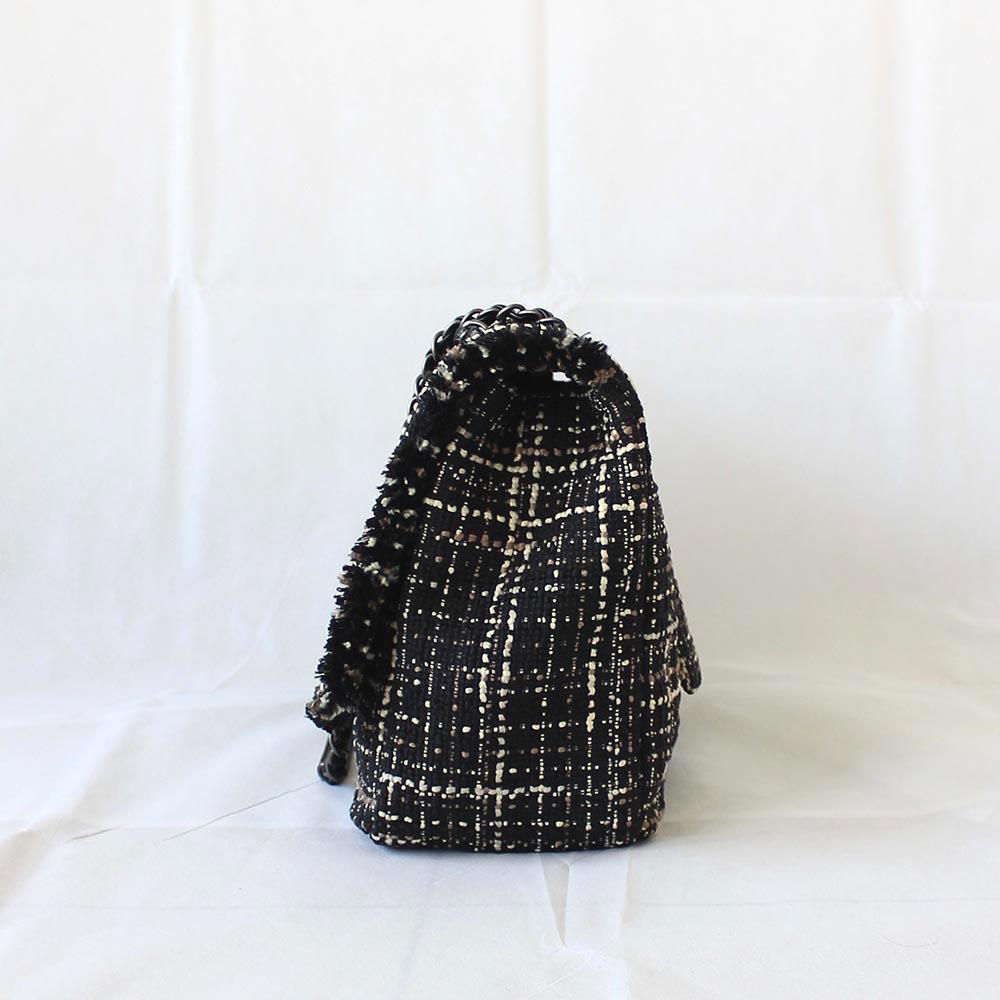 Chanel Tweed Jacket Large Flap Travel Bag