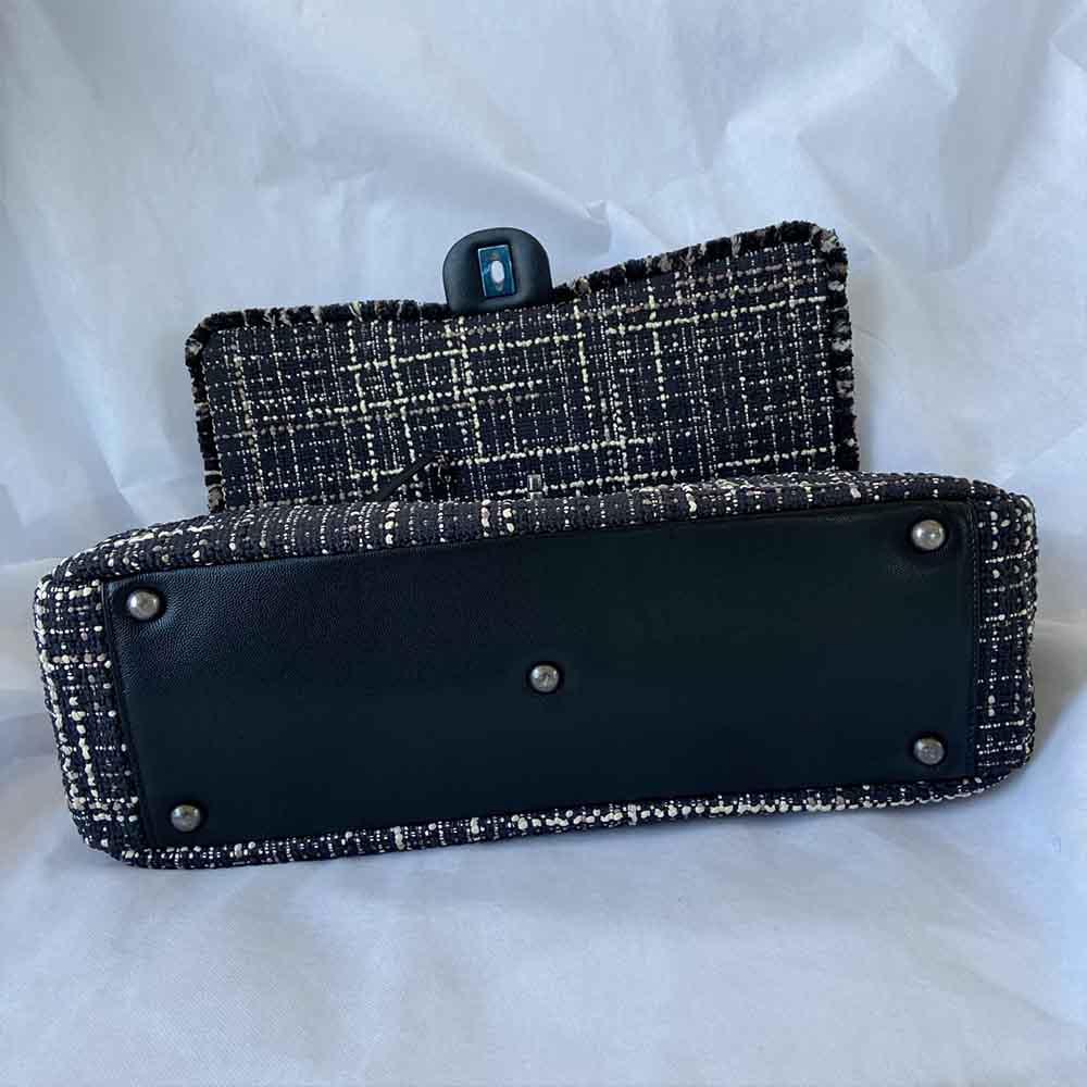 Chanel Tweed Jacket Large Flap Travel Bag