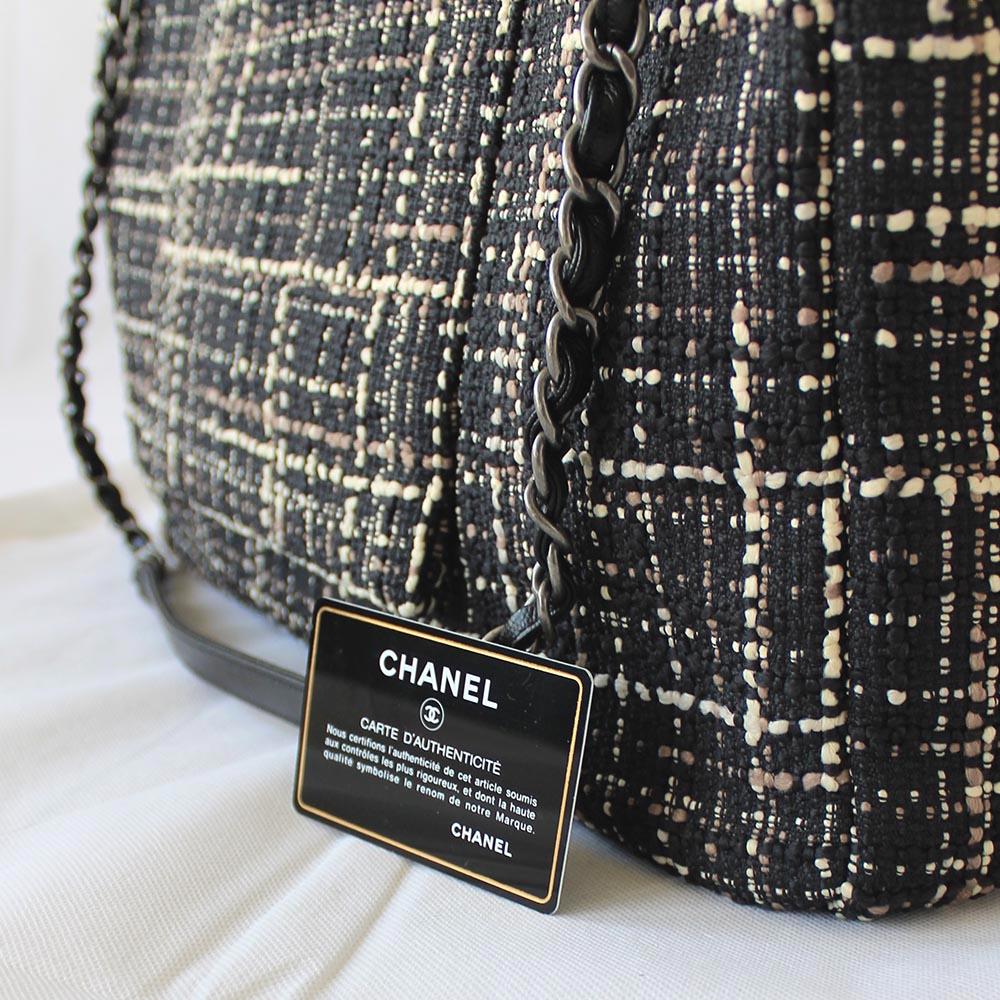 Chanel Tweed Jacket Large Flap Travel Bag