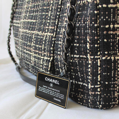 Chanel Tweed Jacket Large Flap Travel Bag