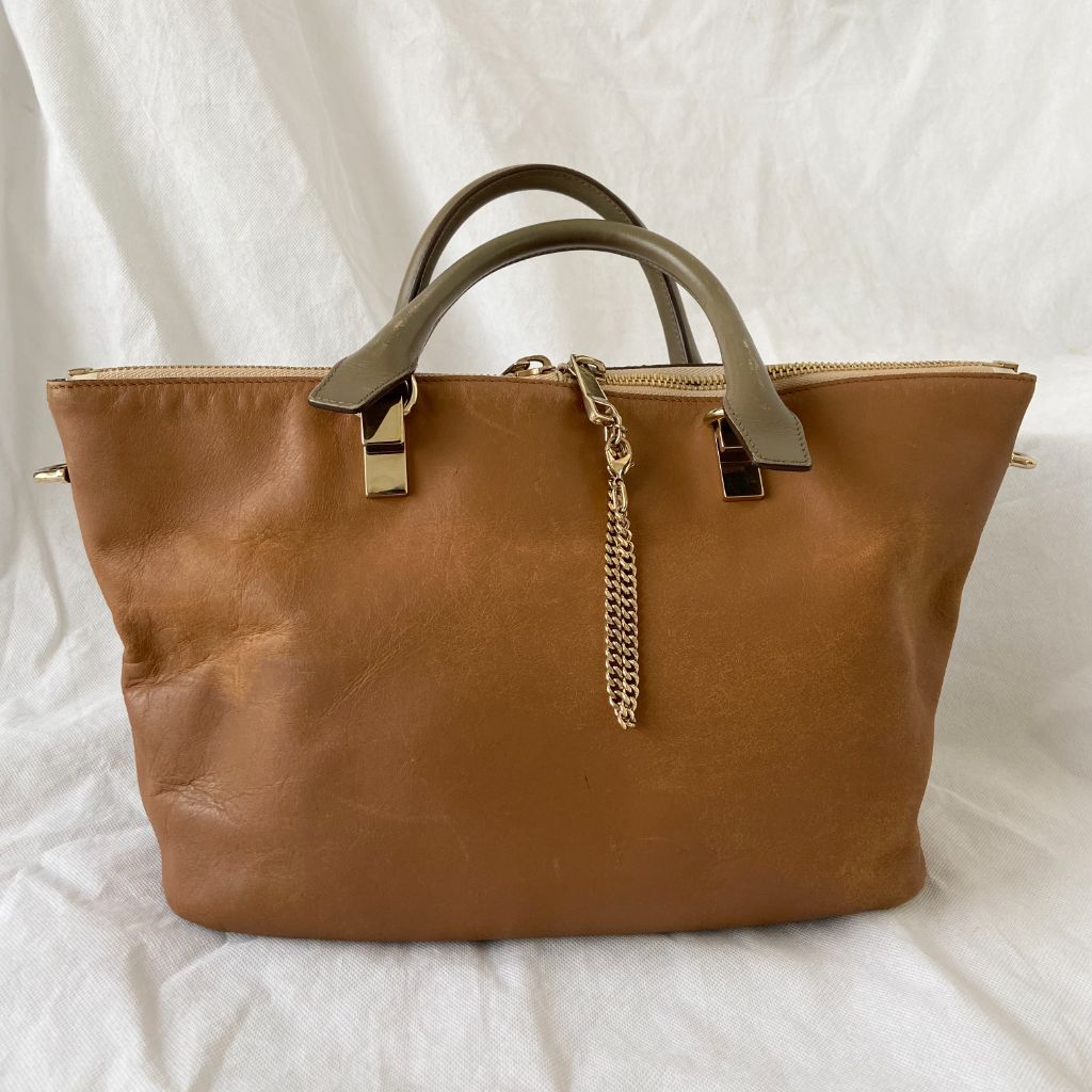 Chloe Brown Python and Leather Baylee Tote