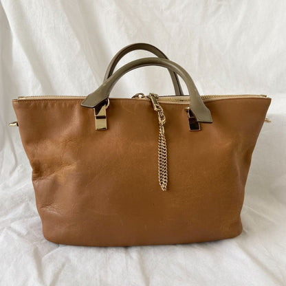 Chloe Brown Python and Leather Baylee Tote