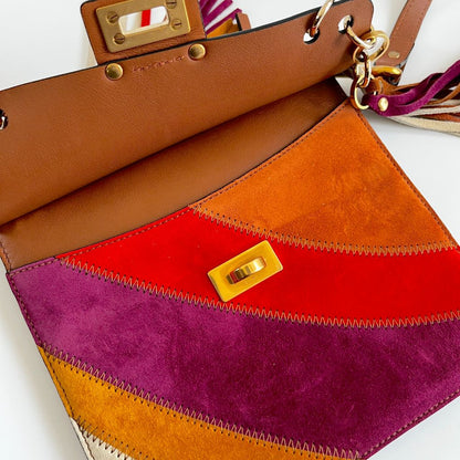 Chloè Jane Small Tassel-Trim Leather Crossbody Bag