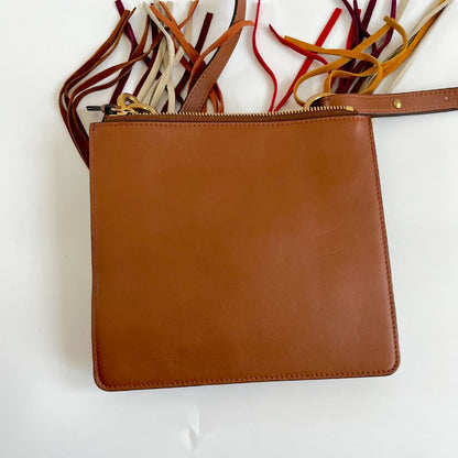 Chloè Jane Small Tassel-Trim Leather Crossbody Bag