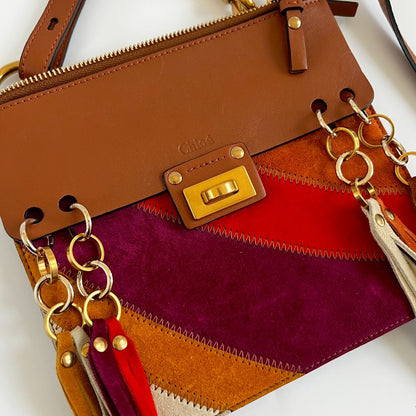 Chloè Jane Small Tassel-Trim Leather Crossbody Bag