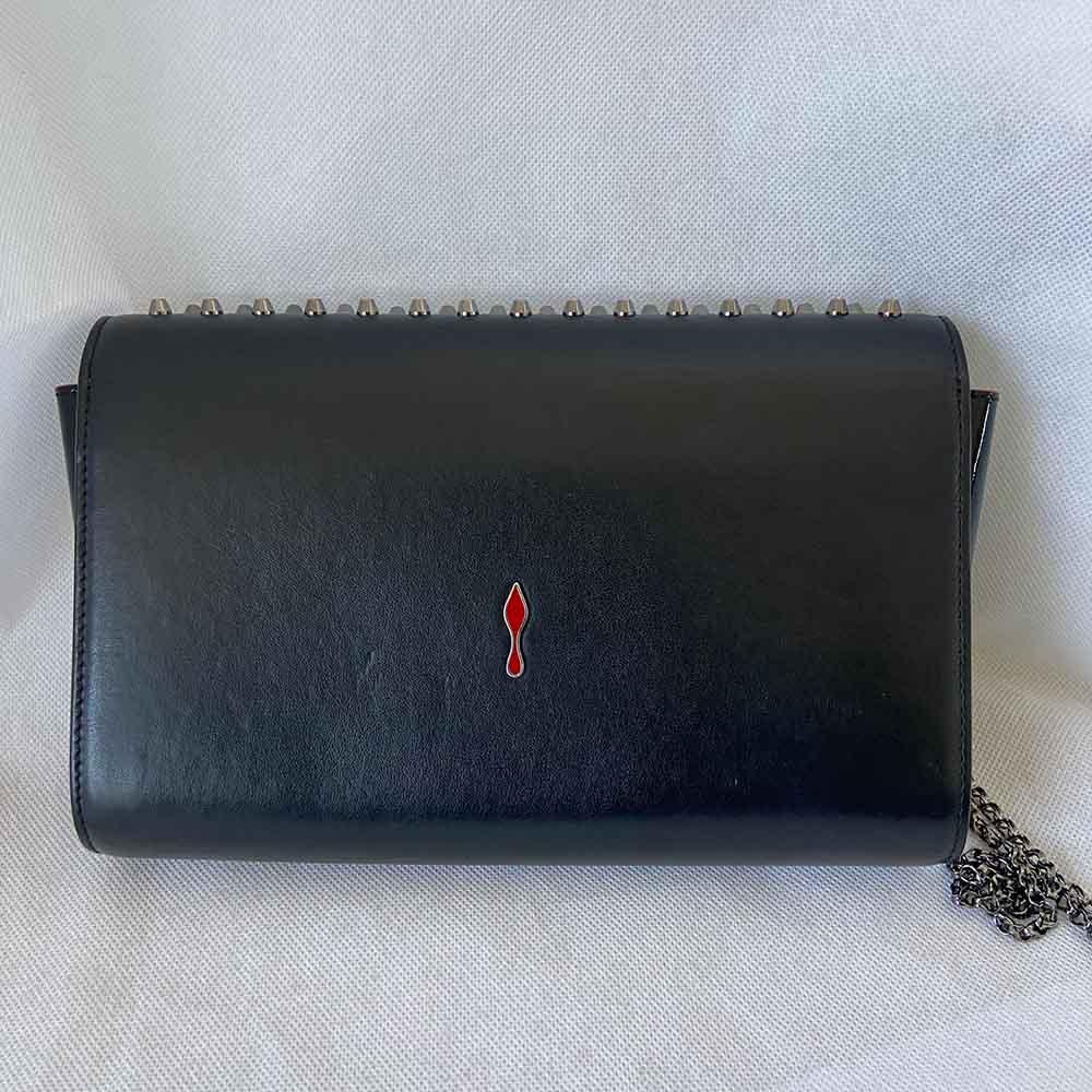 Christian Louboutin Black Studded Small Flap Bag