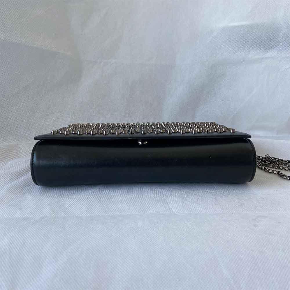 Christian Louboutin Black Studded Small Flap Bag