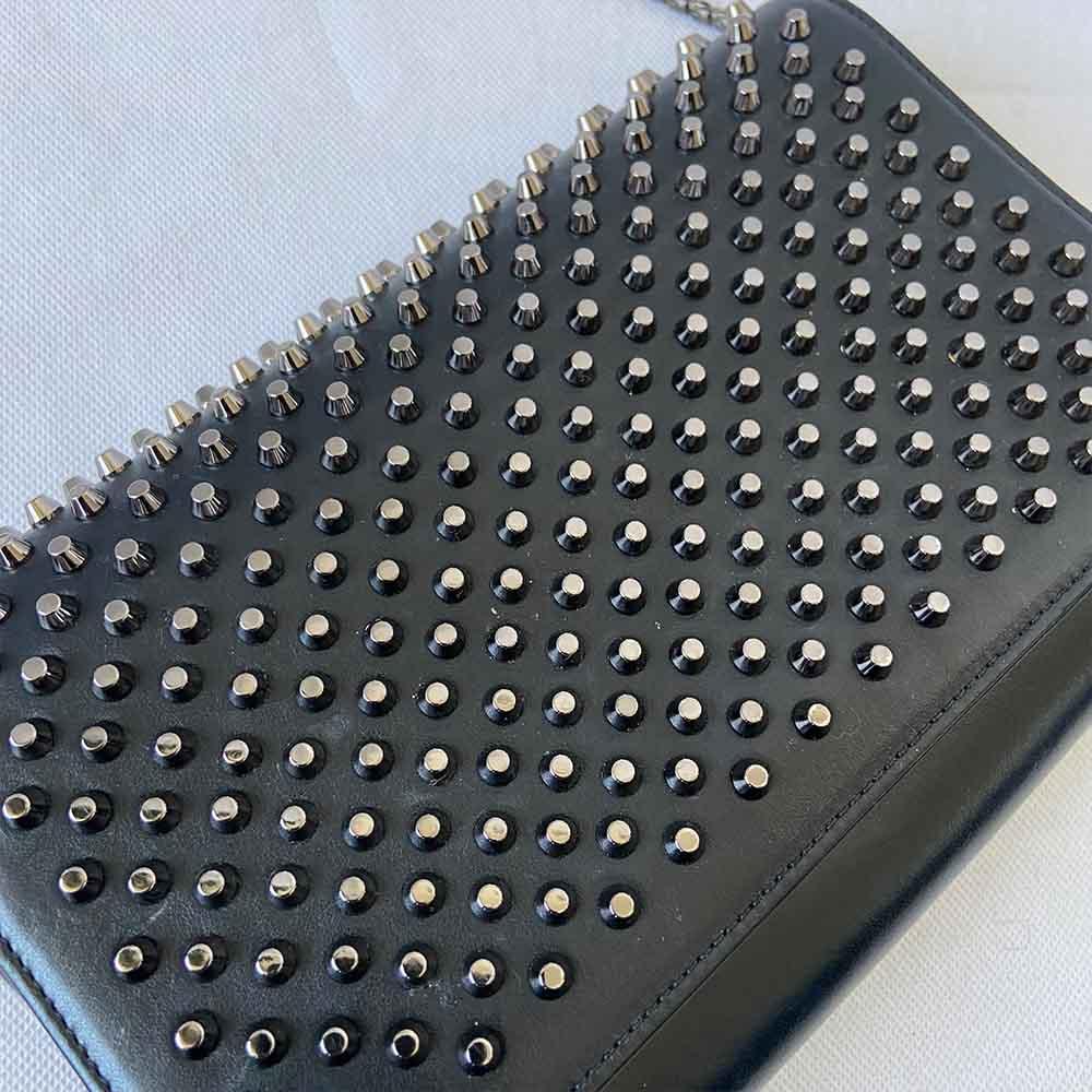 Christian Louboutin Black Studded Small Flap Bag