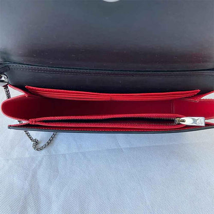 Christian Louboutin Black Studded Small Flap Bag