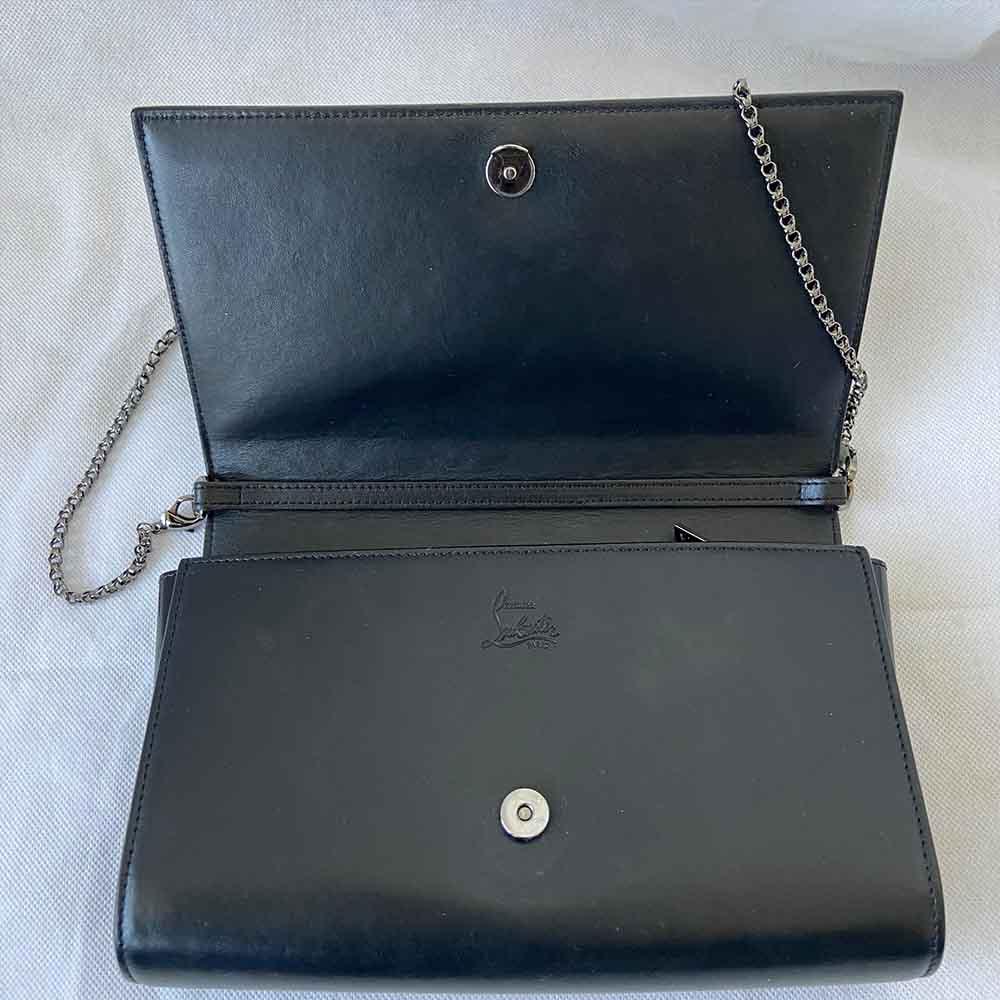 Christian Louboutin Black Studded Small Flap Bag