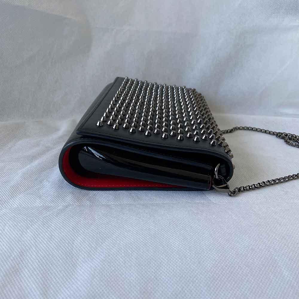 Christian Louboutin Black Studded Small Flap Bag
