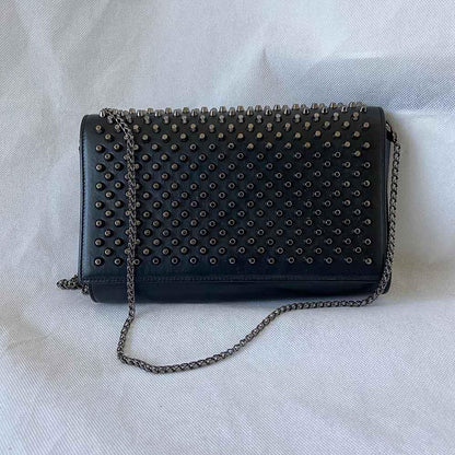 Christian Louboutin Black Studded Small Flap Bag