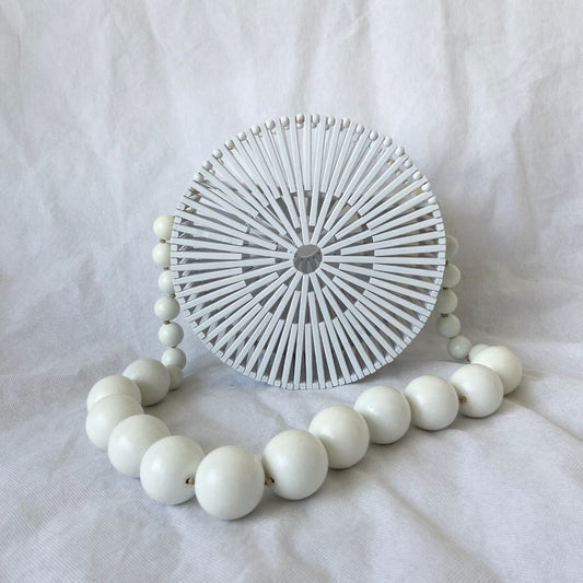 Cult Gaia White Luna Bag