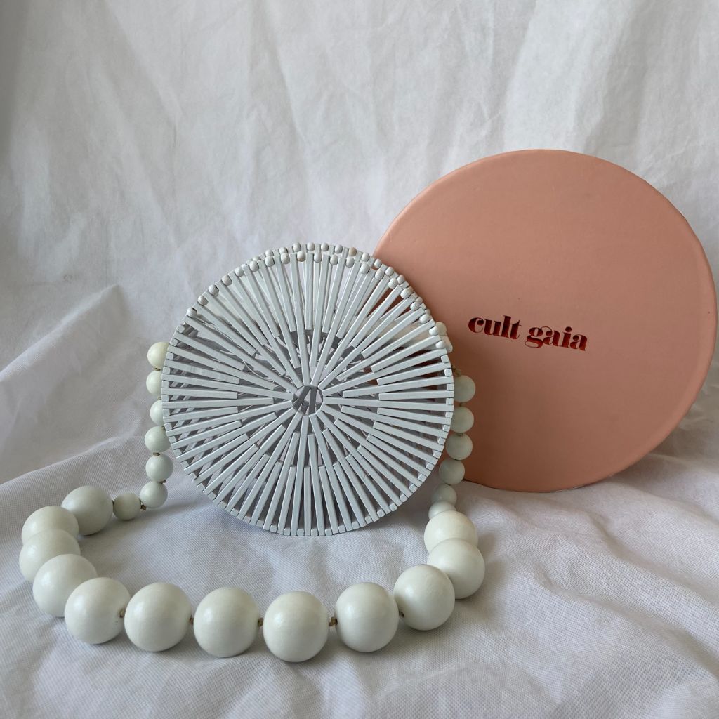 Cult Gaia White Luna Bag