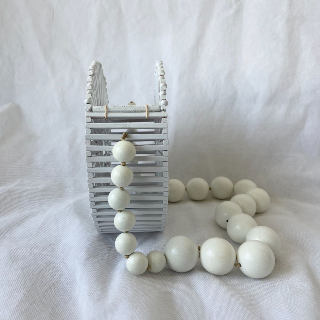 Cult Gaia White Luna Bag