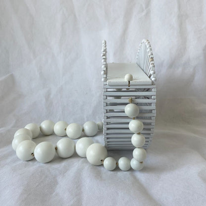 Cult Gaia White Luna Bag