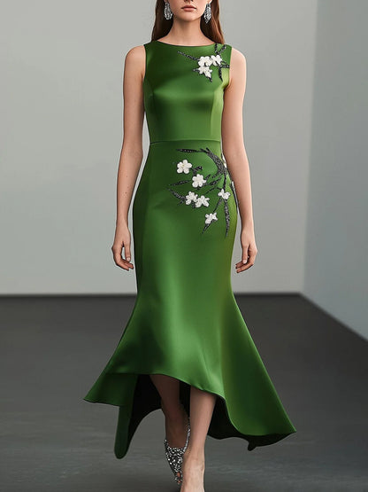 Temperament Sleeveless Flared Dress Temperament