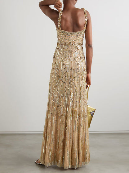 Bright Gem embellished tulle gown