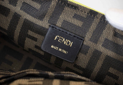 Fendi Baguette Brown Fabric Bag
