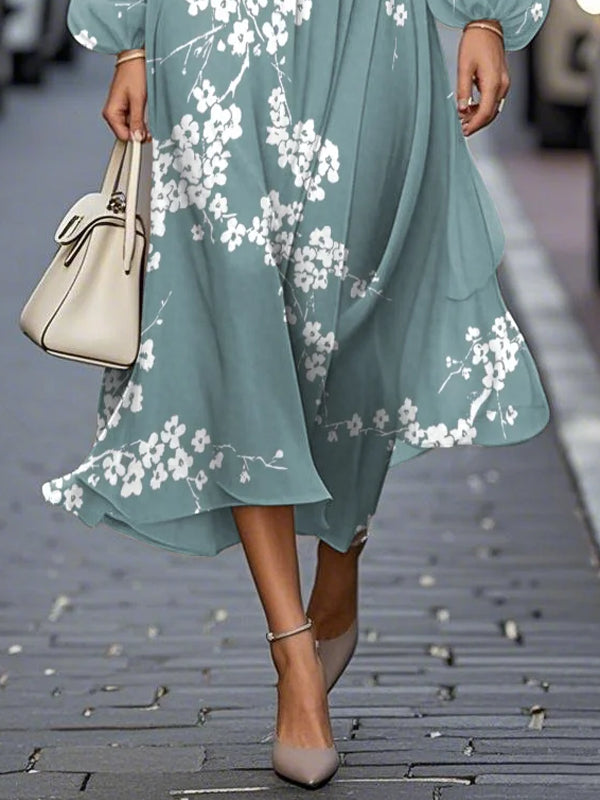 V Neck Chiffon Temperament Women's Dress