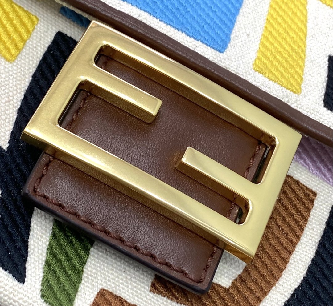 Fendi FF Vertigo Canvas Baguette Bag 8BR600 Multiple colors
