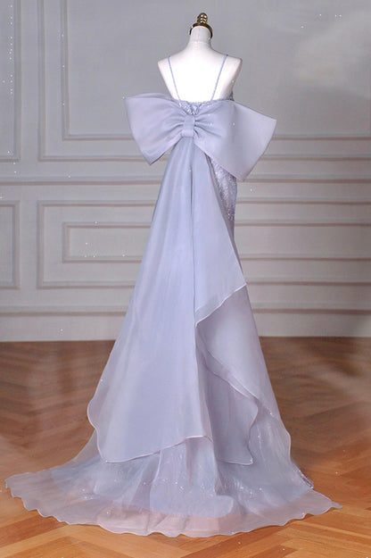 loveedsTM-French purple sling high-end fishtail evening dress