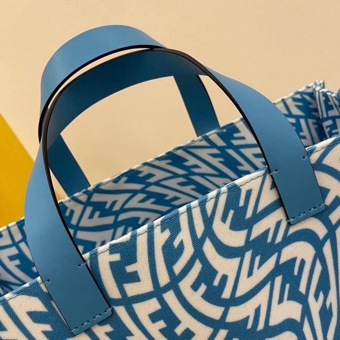 Fendi Tote Bag with FF Vertigo Print – Blue – Totes