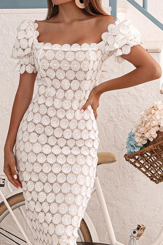 loveedsTM-Three-color mid-waist solid color chest-wrapped mid-length dress