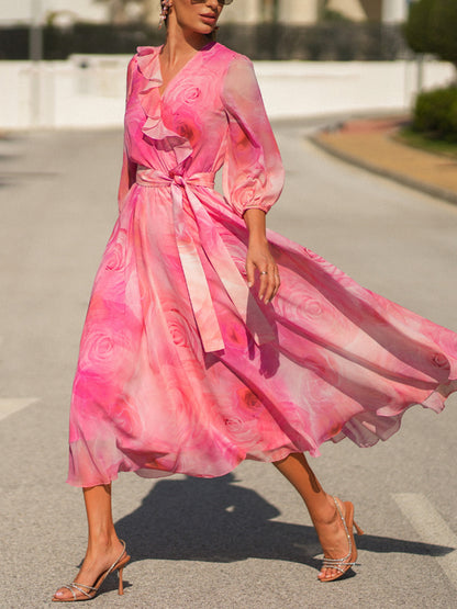 Delicate Chiffon Floral Lightness Women's Dress