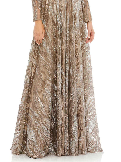 Sequin temperament long-sleeved party lady dress