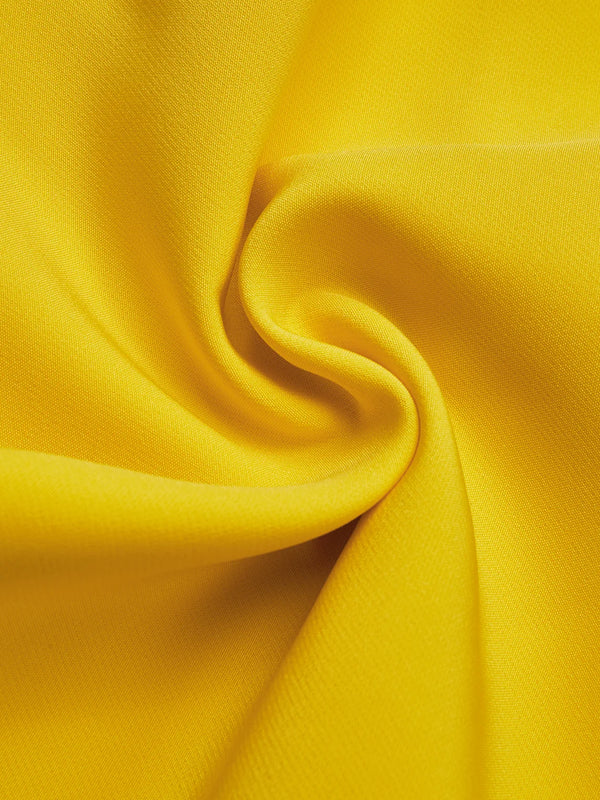 Elegant Plain Short Sleeve Buttoned Shawl Collar Midi Dress