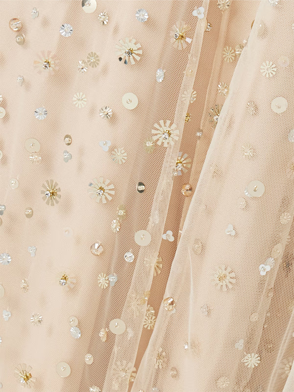 Mesh Sequins Maxi Dress