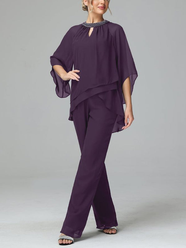 Temperament Chiffon Long Sleeve Temperament Women's Suit