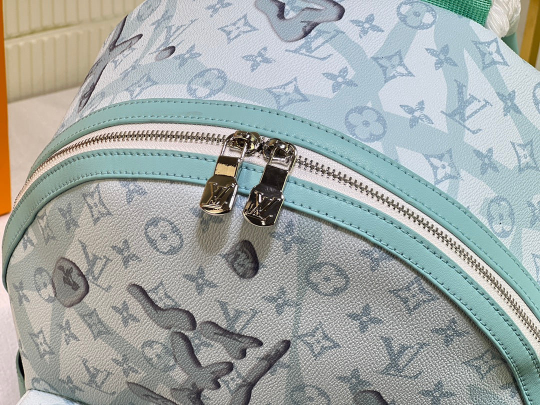 LOUIS VUITTON DISCOVERY BACKPACK CRYSTAL BLUE