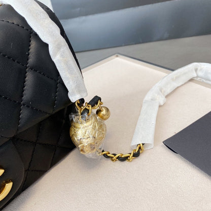 Chanel Quilt Gold Ball Purse