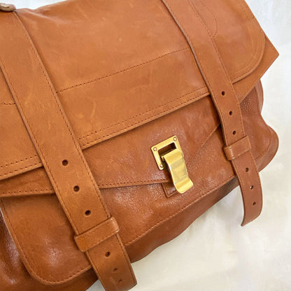 Proenza Schouler  Saddle Brown Leather Large PS1 Satchel Bag