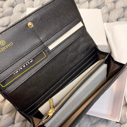 CHANEL 24C BLACK CAVIAR CHAIN WITH CHARMS WOC