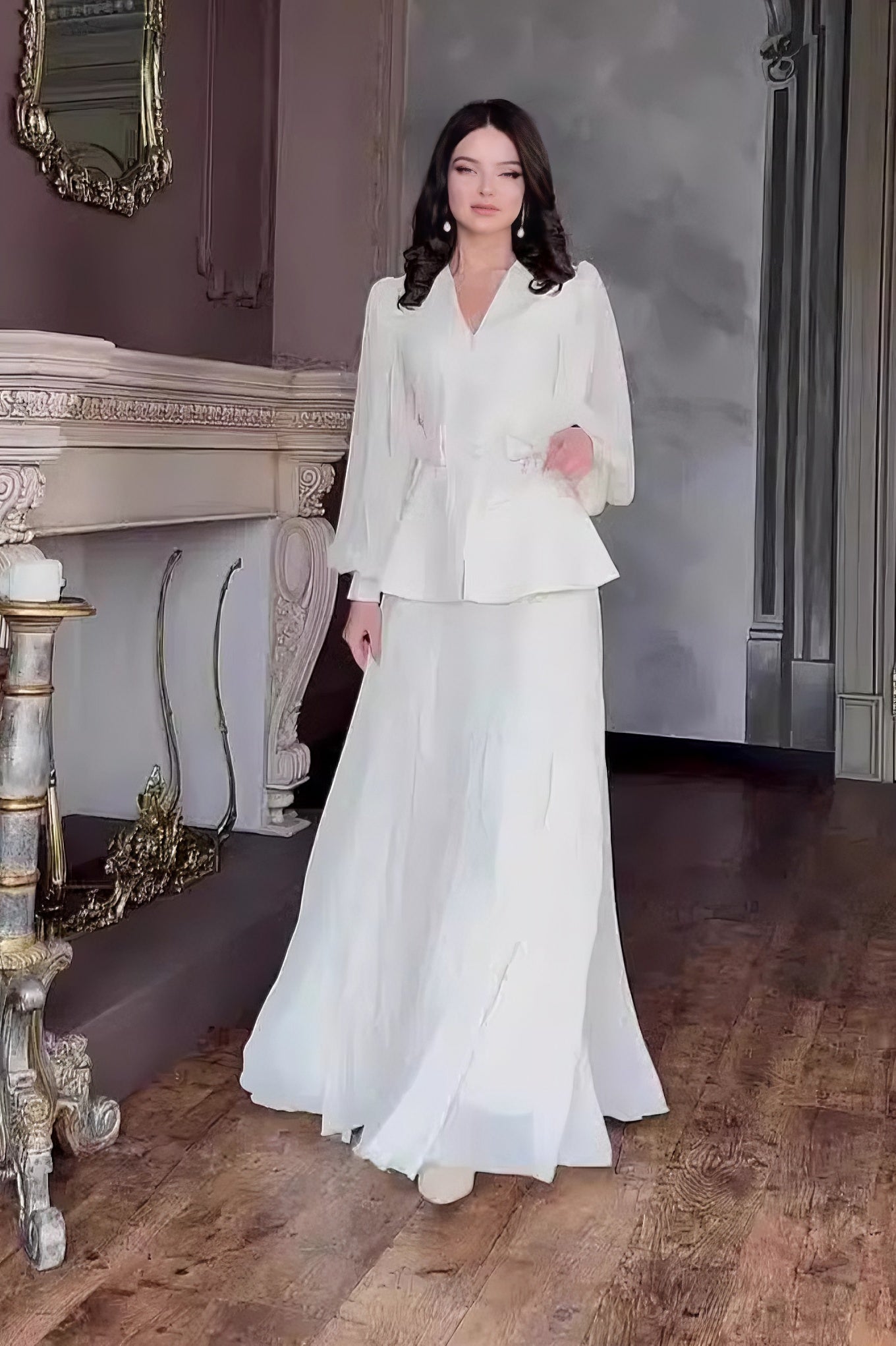 loveedsTM-Women's solid color Chanel style elegant skirt suit