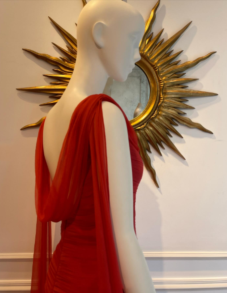 Elegant Mermaid Scoop Neck Pink Chiffon Long Prom Dresses Party Dress Summer 20th Birthday Outfits 18th Birthday Dresses DH904